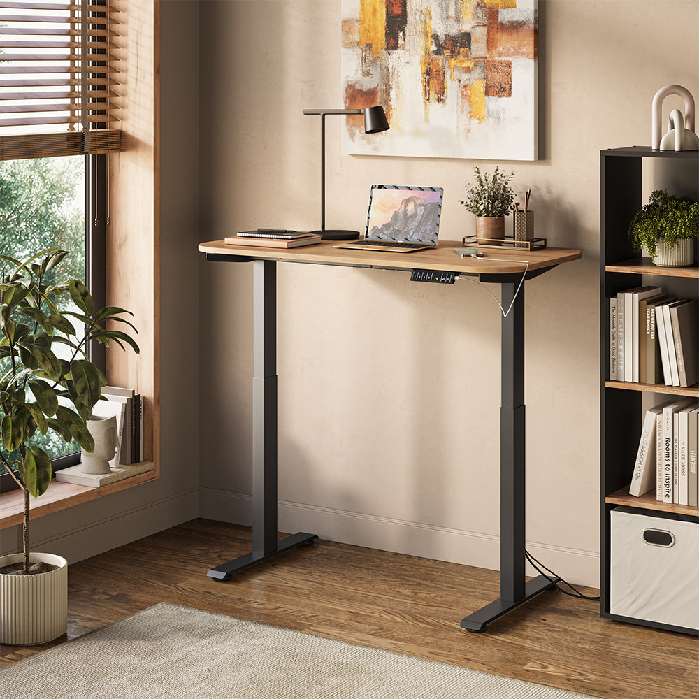 Vicco Scrivania Nero/Artigianale 120 x 60 cm 2 motori