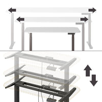 Vicco Scrivania Nero/bianco 120 x 60 cm 2 motori