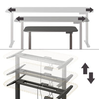 Vicco Scrivania Nero/Antracite 120 x 70 cm 2 motori