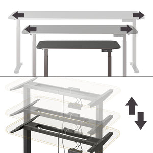 Vicco Scrivania Nero/Antracite 120 x 70 cm 2 motori