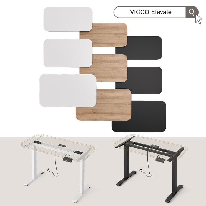 Vicco Scrivania Nero/Antracite 120 x 70 cm 2 motori