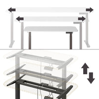 Vicco Scrivania Nero/bianco 120 x 70 cm 2 motori