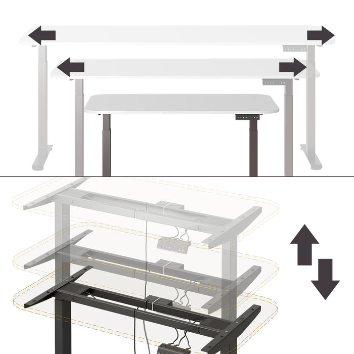 Vicco Scrivania Nero/bianco 120 x 70 cm 2 motori