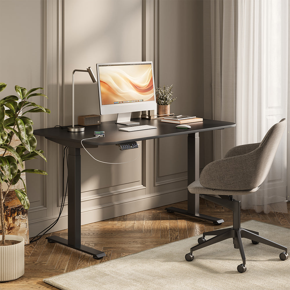 Vicco Scrivania Nero/Antracite 140 x 80 cm 2 motori