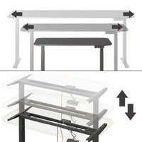 Vicco Scrivania Nero/Antracite 140 x 80 cm 2 motori