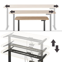 Vicco Scrivania Nero/Artigianale 140 x 80 cm 2 motori