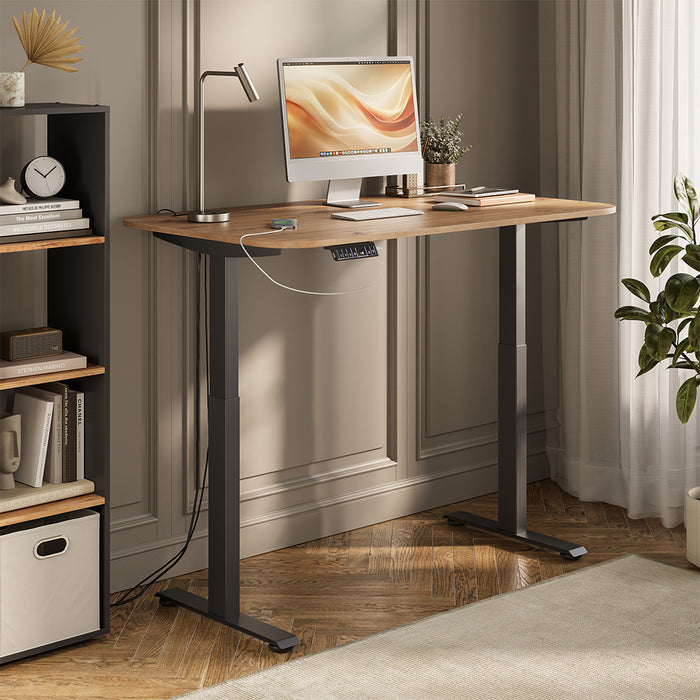 Vicco Scrivania Nero/Artigianale 140 x 80 cm 2 motori