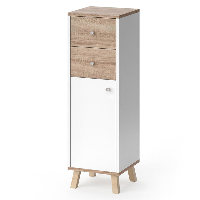 Vicco Mobiletto bagno Bianco 30 x 95 cm con cassetti