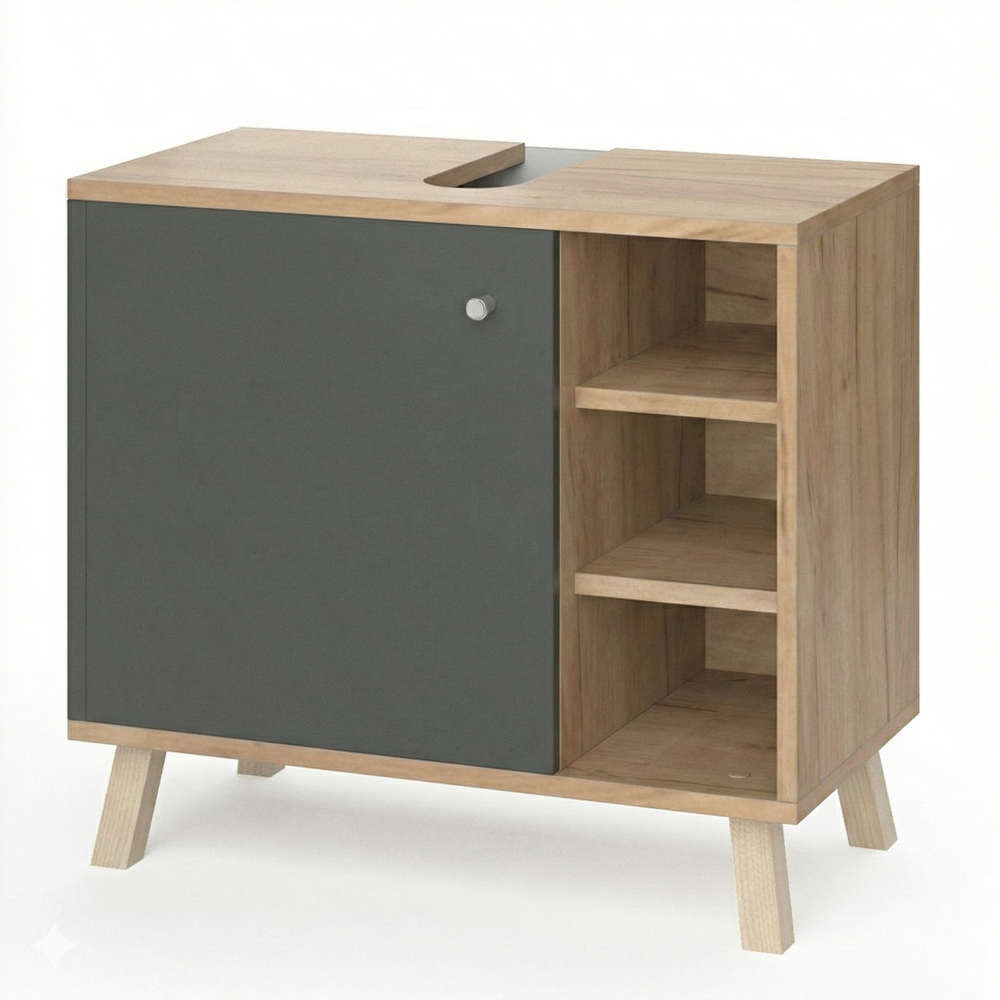 Vicco Mobile sottolavabo per bagno Antracite 60 x 54 cm