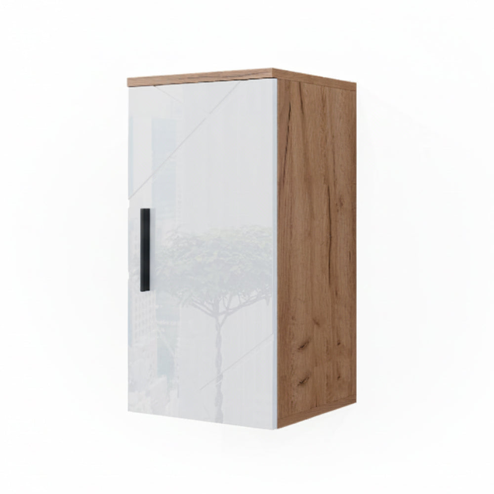 Vicco Mobile bagno Bianco lucido/oro power oak 30 x 59 cm con ripiano