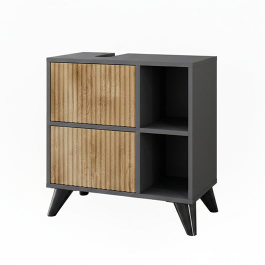 Vicco Mobile sottolavabo per bagno Antracite/quercia di montagna 60 x 62 cm con 2 cassetti