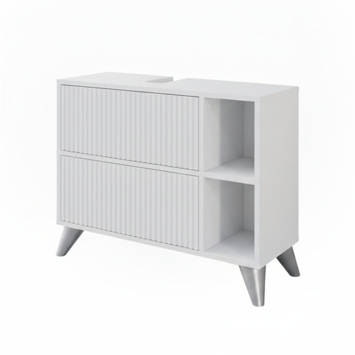 Vicco Mobile sottolavabo per bagno Bianco 80 x 62 cm con 2 cassetti