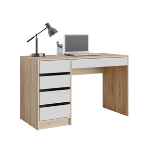 Vicco Scrivania Sonoma/Bianco 55 x 120 cm con cassetti