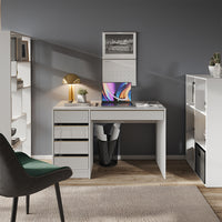 Vicco Scrivania Bianco lucido 55 x 120 cm con cassetti