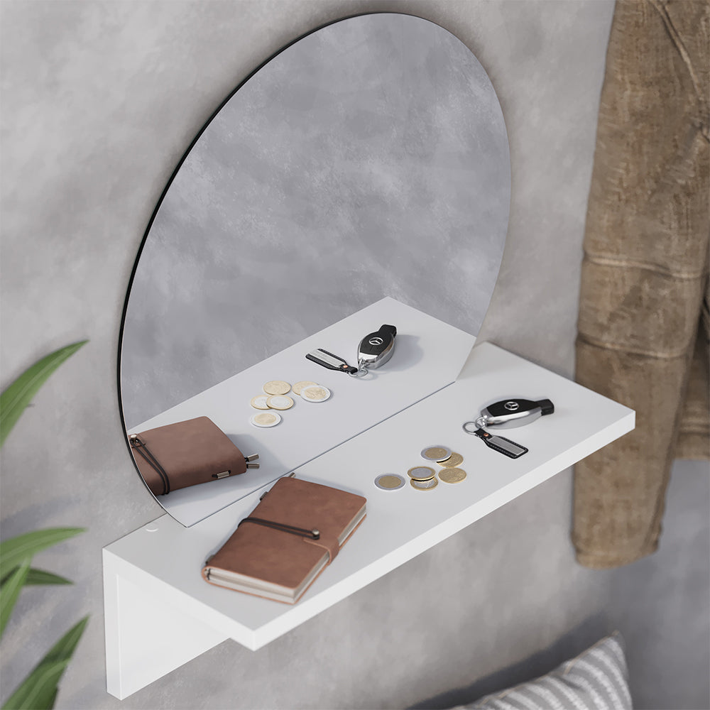 Vicco Specchio bagno Bianco 40 x 47.5 cm con ripiano