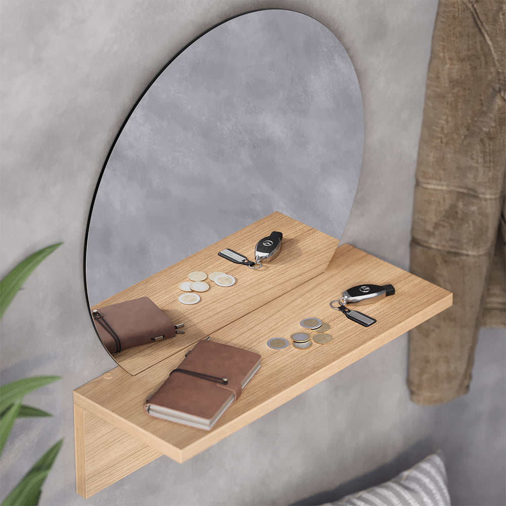 Vicco Specchio bagno Quercia dorata 40 x 47.5 cm con ripiano