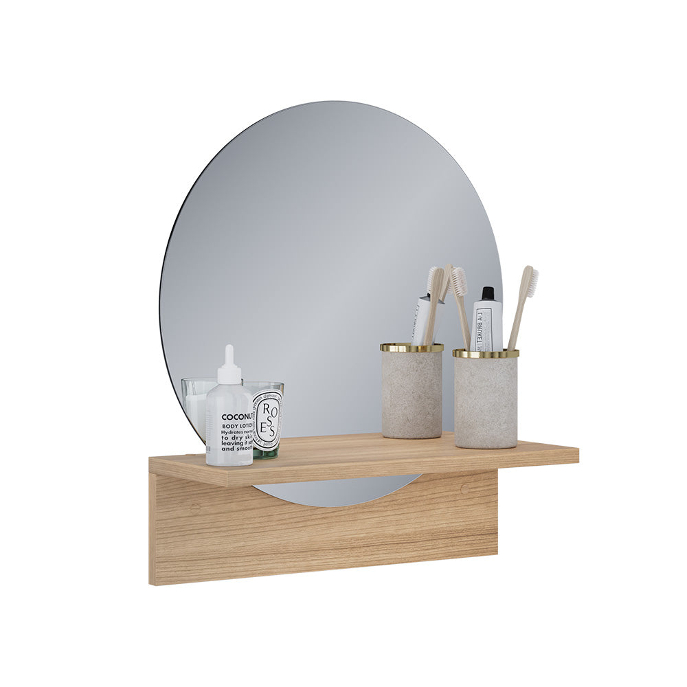 Vicco Specchio bagno Quercia dorata 40 x 47.5 cm con ripiano