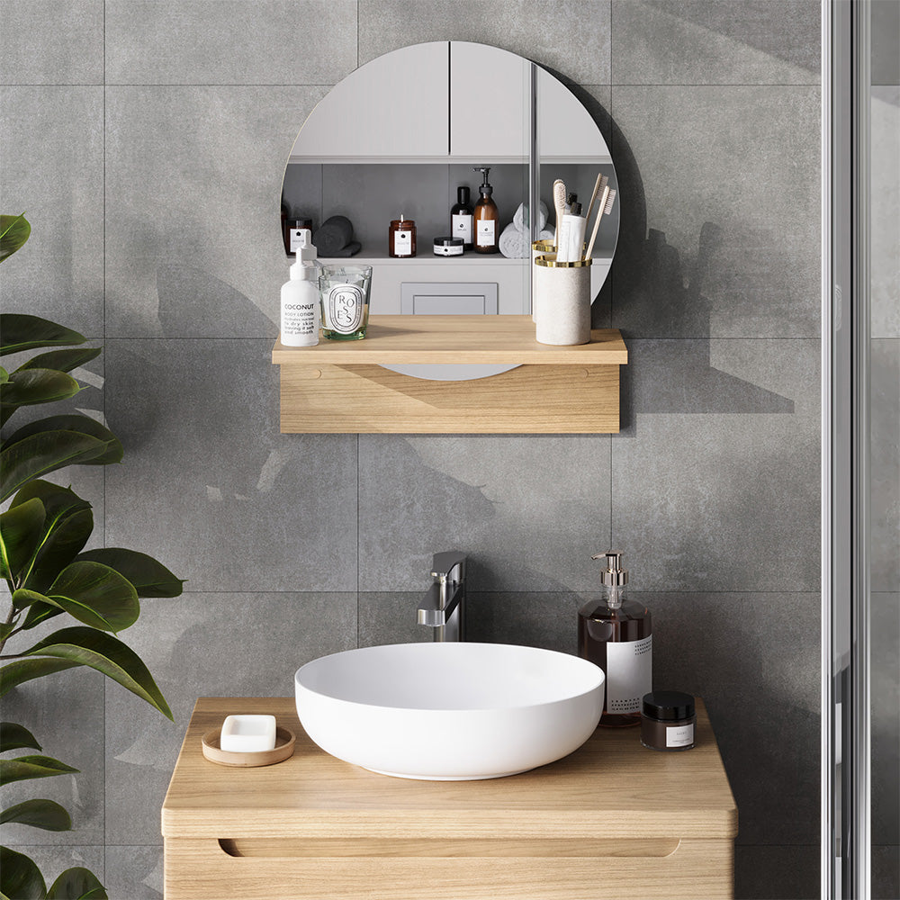 Vicco Specchio bagno Quercia dorata 40 x 47.5 cm con ripiano