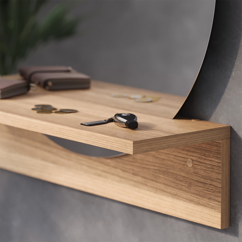 Vicco Specchio bagno Quercia dorata 50 x 54.5 cm con ripiano
