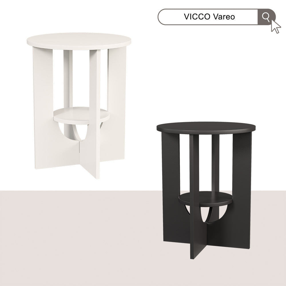 Vicco Tavolino da salotto Nero 40 x 40 cm