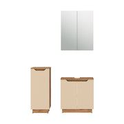Vicco Set di mobili da bagno Rovere/cashmere a righe 3 parti