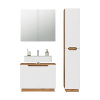 Vicco Set di mobili da bagno Rovere/bianco a strisce 3 parti