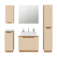 Vicco Set di mobili da bagno Rovere/cashmere a righe 5 parti