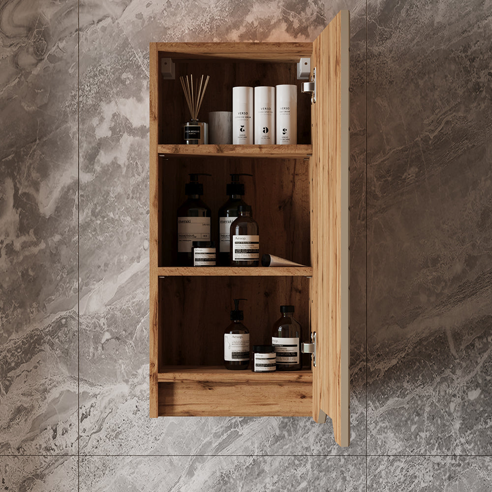 Vicco mobile bagno Rovere/cashmere con struttura in piastrelle 20 x 72.6 cm