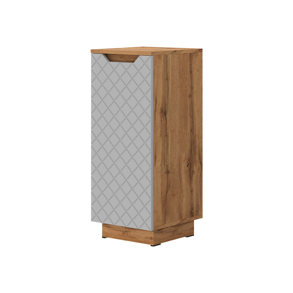 Vicco mobiletto bagno Rovere/grigio con struttura in piastrelle 33.4 x 81.9 cm