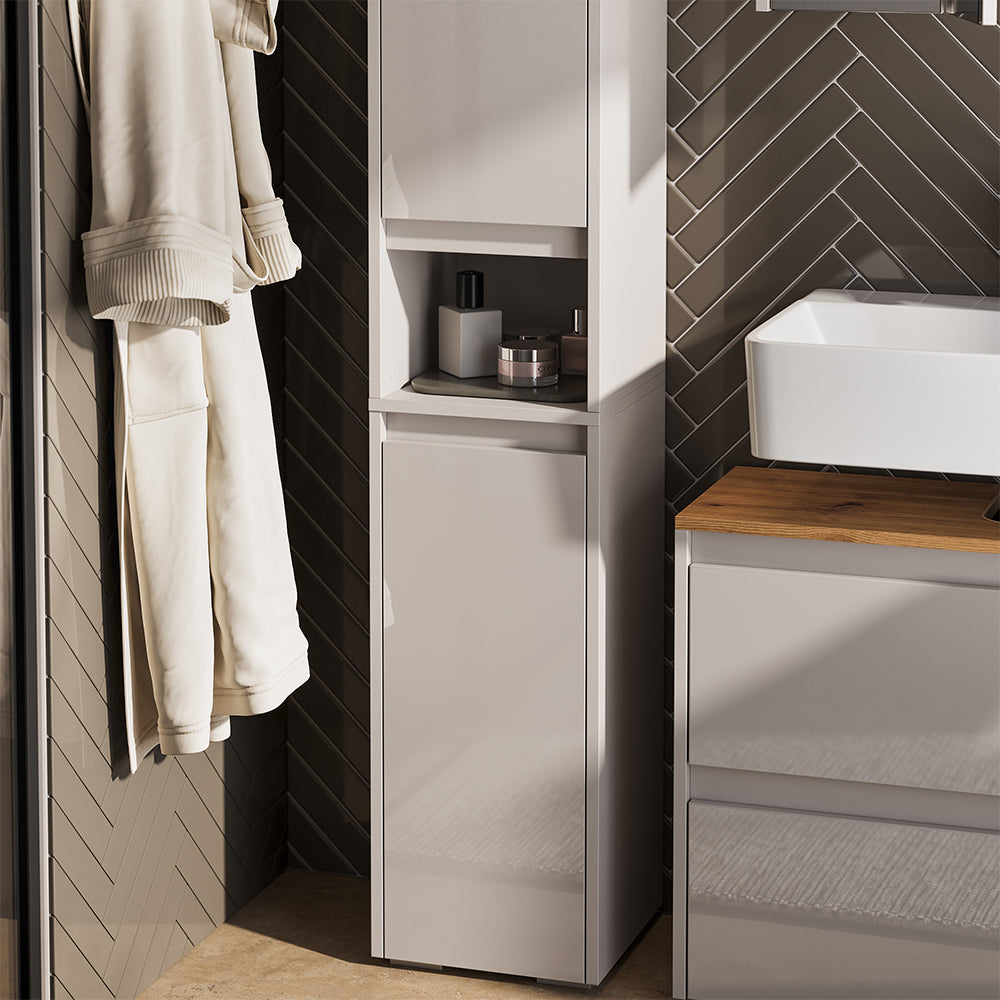 Vicco Armadio per il bagno Cashmere/Artigianale 30.2 x 191.5 cm con 2 porte