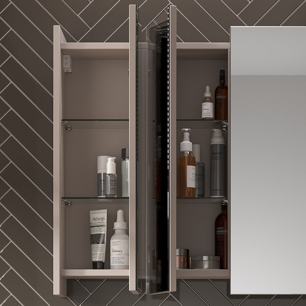 Vicco Specchio contenitore bagno Cachemire 67.4 x 68 cm con 3 porte a specchio