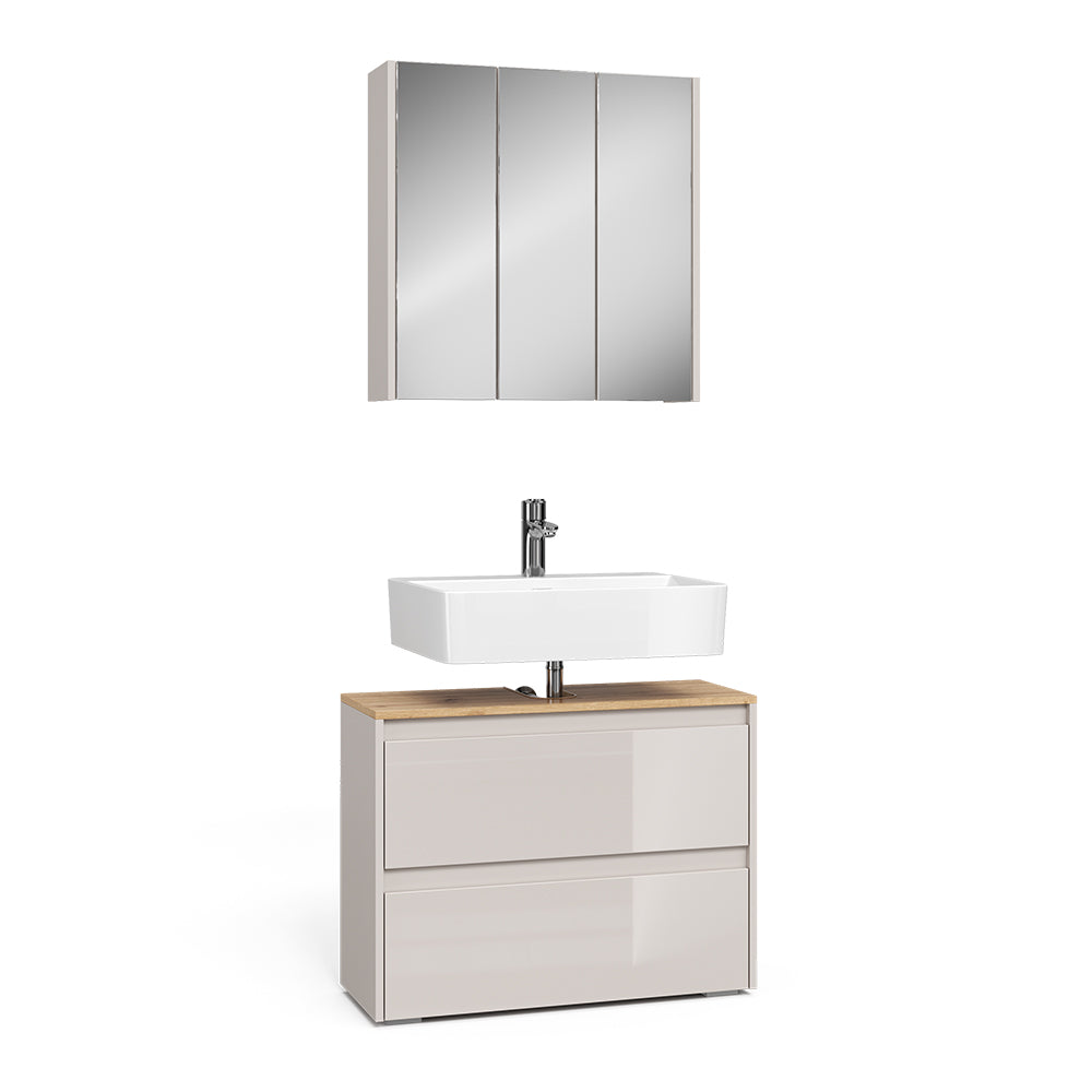 Vicco Set di mobili da bagno Cashmere/Artigianale 2 parti