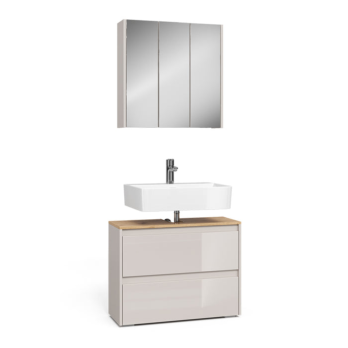 Vicco Set di mobili da bagno Cashmere/Artigianale 2 parti
