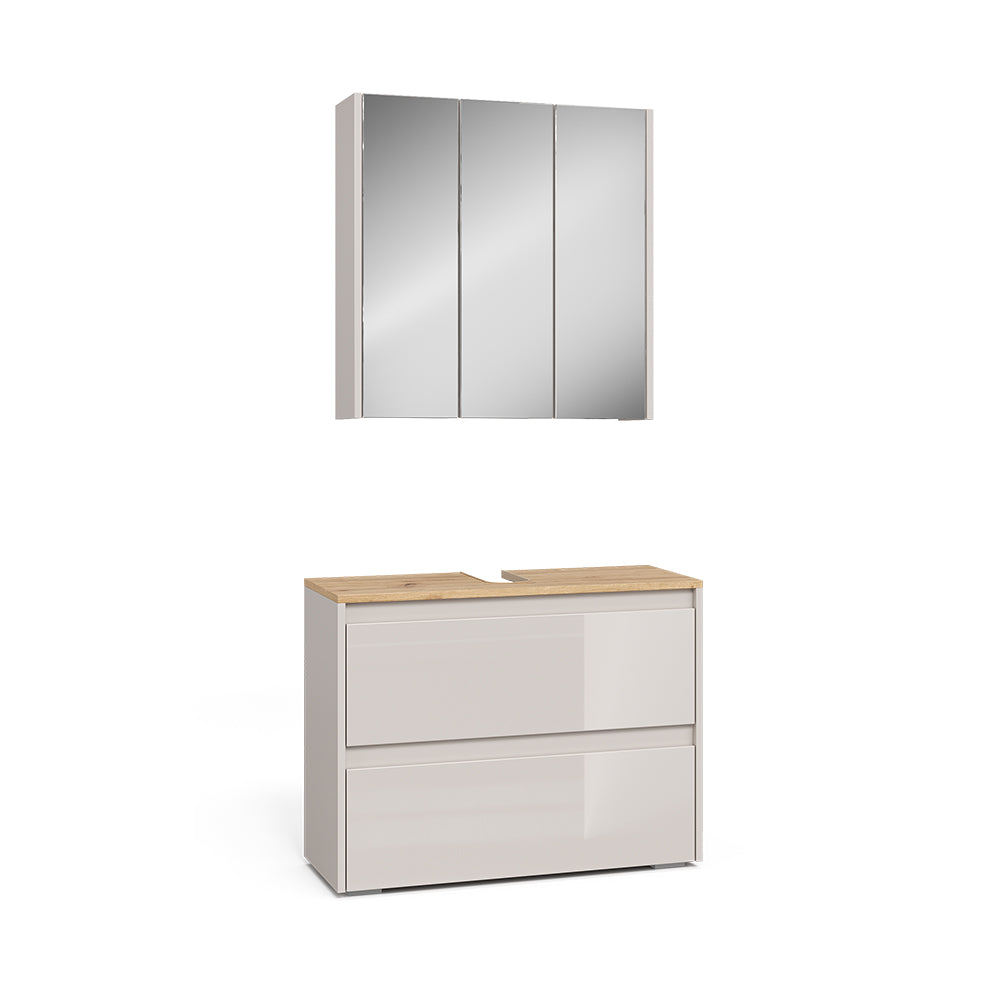 Vicco Set di mobili da bagno Cashmere/Artigianale 2 parti