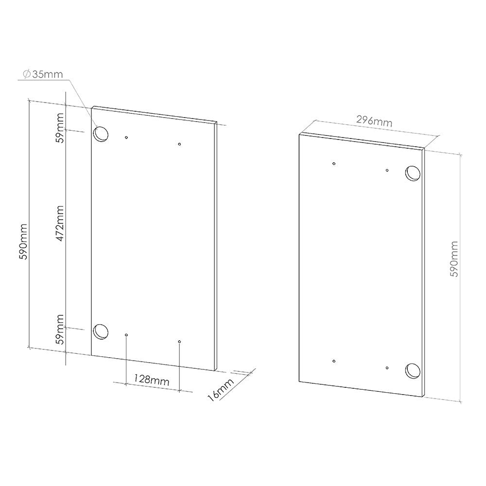 Vicco Frontale cucina Antracite lucido 59.2 x 59 cm frontale del mobile per pensile