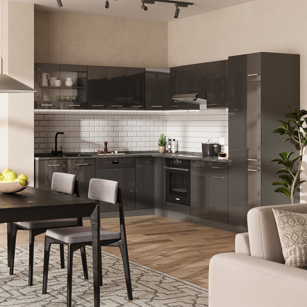 Vicco Frontale cucina Antracite lucido 59.6 x 39 cm frontale del mobile per pensile basso