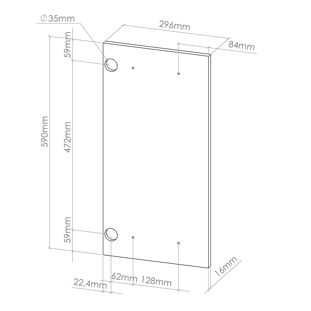 Vicco Frontale cucina Calcestruzzo 29.6 x 59 cm frontale del mobile per pensile