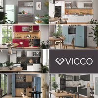 Vicco Frontale cucina Calcestruzzo 79.2 x 59 cm frontale del mobile per pensile con vetro