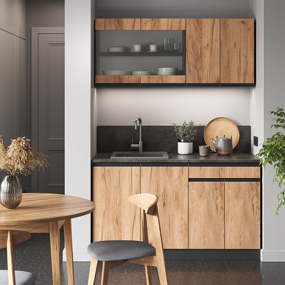 Vicco Frontale cucina Quercia dorata 79.2 x 59 cm frontale del mobile per pensile con vetro