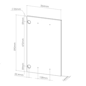 Vicco Frontale cucina Rosso 39.6 x 59 cm frontale del mobile per pensile ad angolo