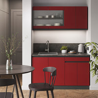 Vicco Frontale cucina Rosso 59.6 x 196 cm frontale del mobile per mobile per frigorifero