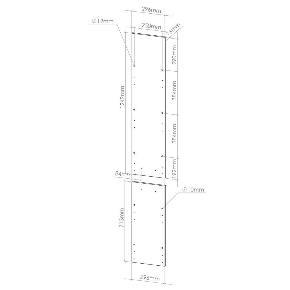 Vicco Frontale cucina Rosso 29.6 x 196 cm frontale del mobile per mobile alto estraibile