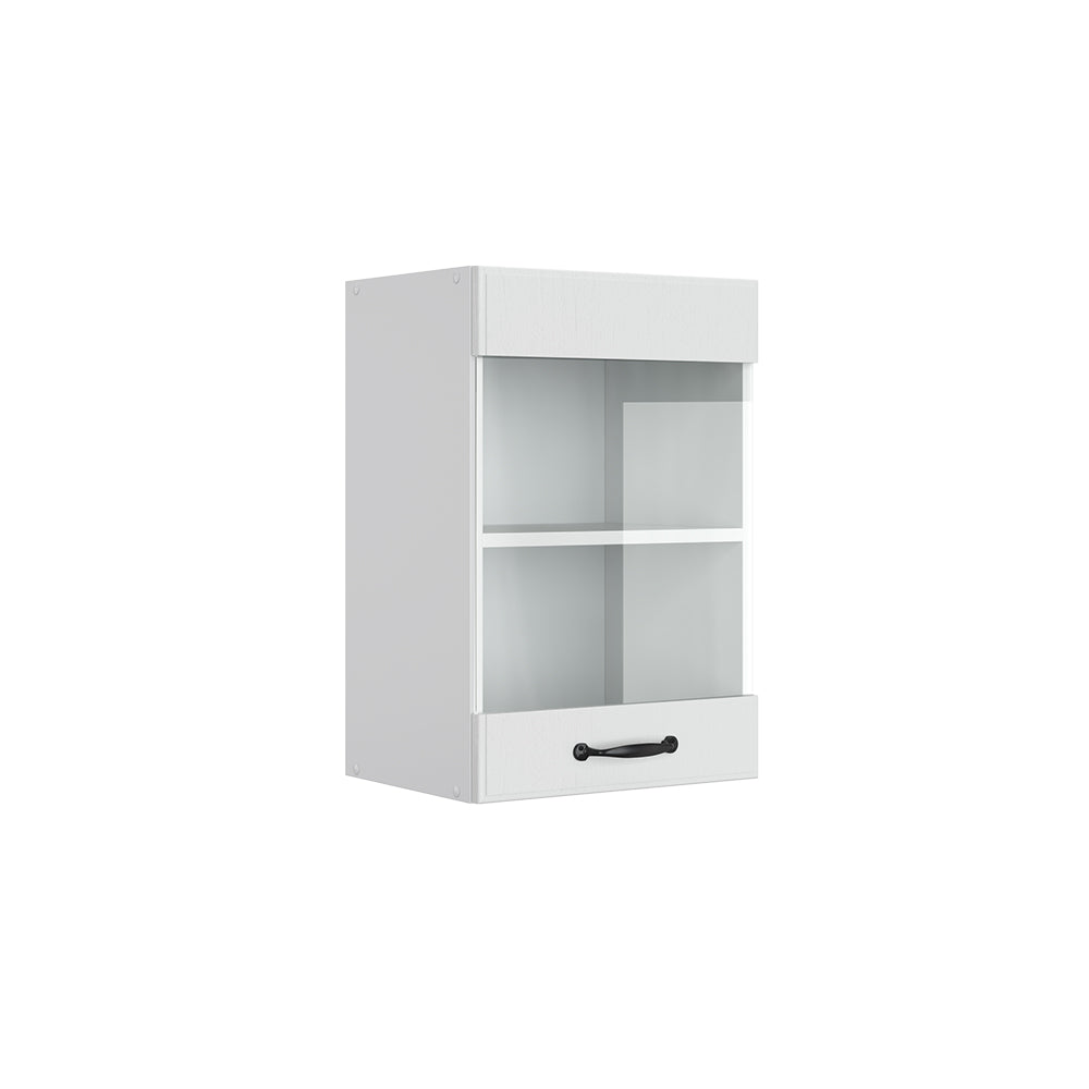Vicco Frontale cucina Bianco casa di campagna 39.6 x 59 cm frontale del mobile per pensile con vetro