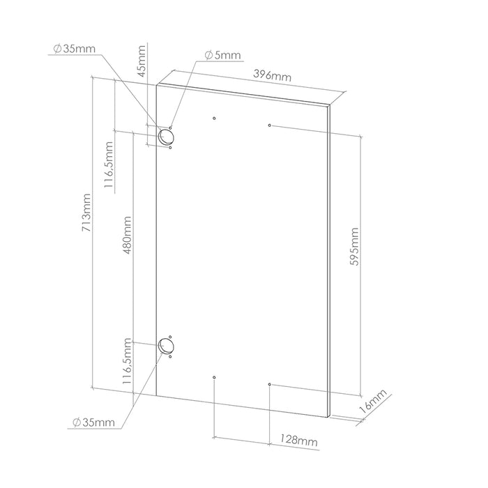 Vicco Frontale cucina Bianco casa di campagna 46 x 71.6 cm frontale del mobile per mobile base ad angolo