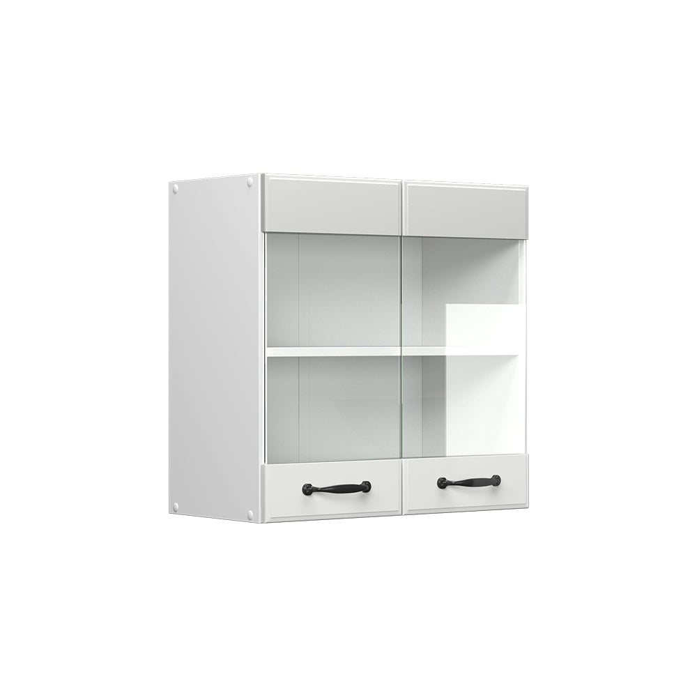 Vicco Frontale cucina Bianco casa di campagna 59.2 x 59 cm frontale del mobile per pensile con vetro