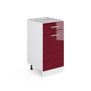 Vicco Frontale cucina Rosso lucido 39.6 x 71.6 cm frontale del mobile per mobile base con cassetti