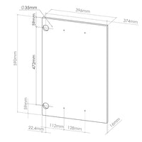 Vicco Frontale cucina Rosso lucido 39.6 x 59 cm frontale del mobile per pensile