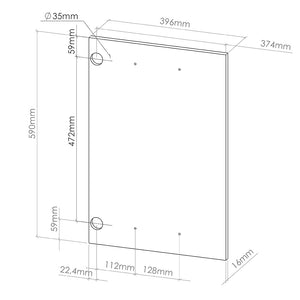 Vicco Frontale cucina Rosso lucido 39.6 x 59 cm frontale del mobile per pensile