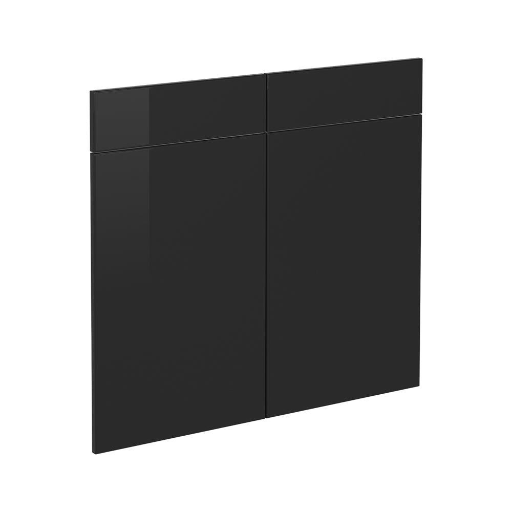 Vicco Frontale cucina Nero lucido 79.2 x 70.8 cm frontale del mobile per mobile base con cassetti