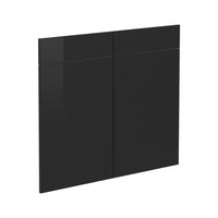 Vicco Frontale cucina Nero lucido 79.2 x 70.8 cm frontale del mobile per mobile base con cassetti